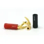 Разъемы акустические лопатки QED (QE1890) Screwloc ABS DUO SPADE 4mm 2 Red 2 Blk Plug